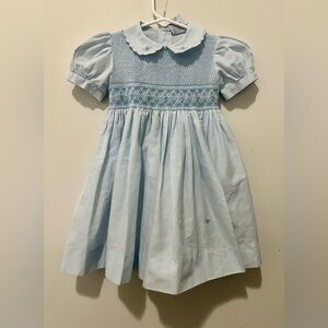 Carriage Boutique Sky Blue Smocked Dress